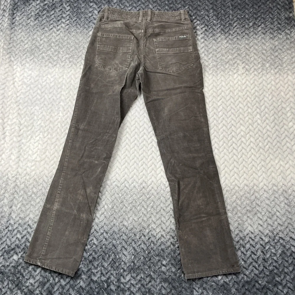 Columbia Corduroy Chino Pants Mens 30x32(meas 30) Gray 5 Pocket Straight Fit‎